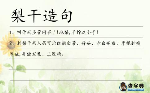 梨干造句
