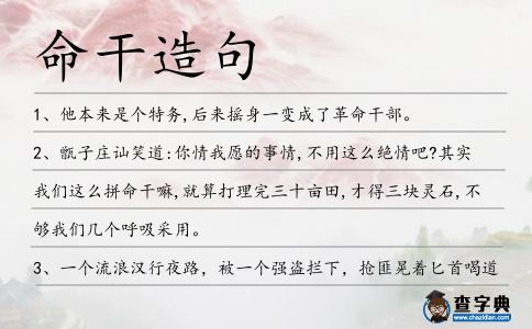命干造句