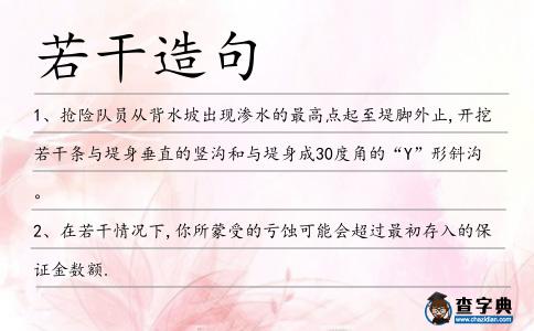 若干造句