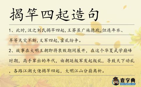 揭竿四起造句