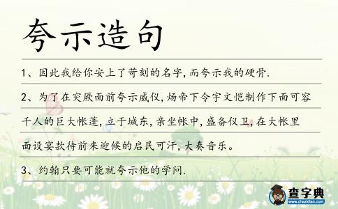 夸示造句