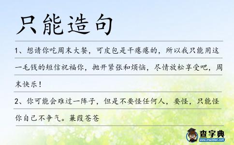 只能造句