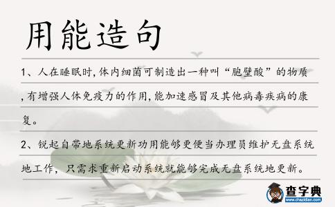 用能造句