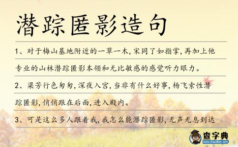 潛蹤匿影造句