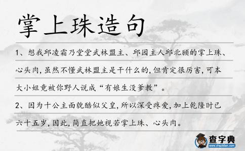 掌上珠造句