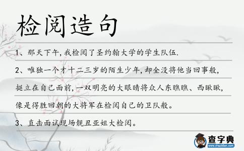 檢閱造句
