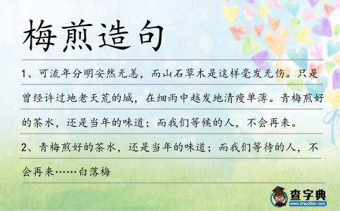 梅煎造句