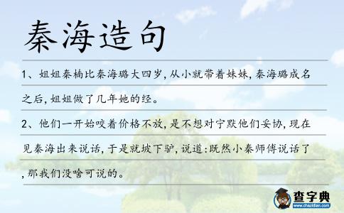 秦海造句