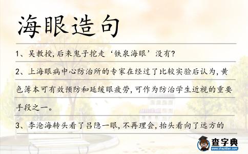 海眼造句