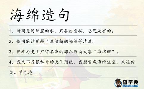 海綿造句