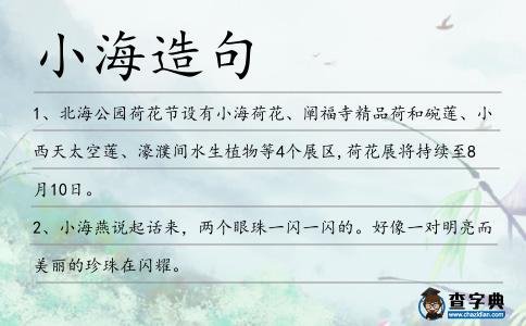 小海造句