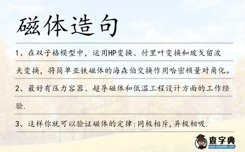磁體造句