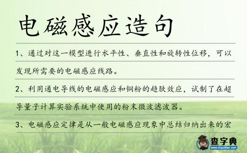 電磁感應造句