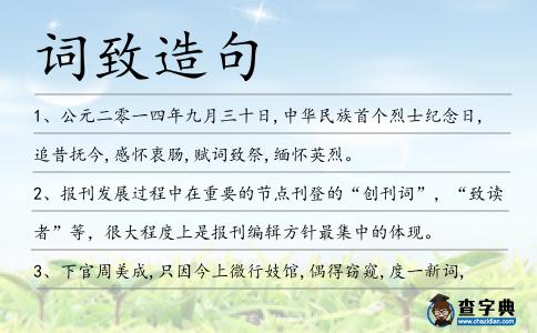 詞致造句