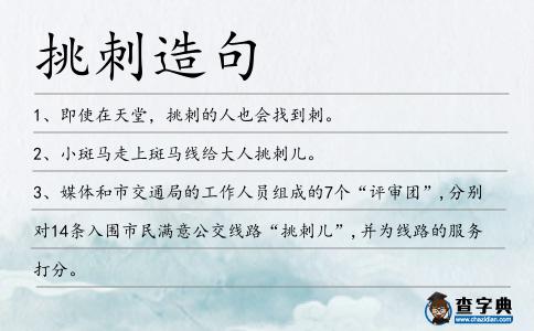 挑刺造句