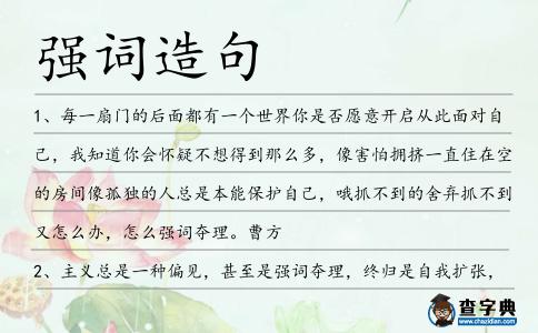 強(qiáng)詞造句