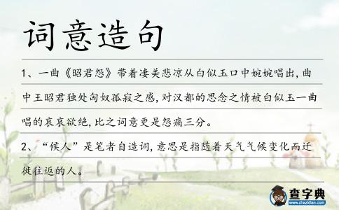 詞意造句