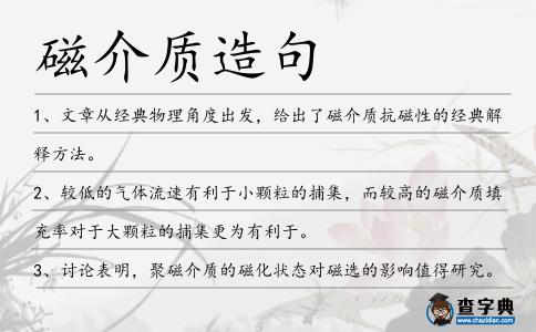 磁介質(zhì)造句