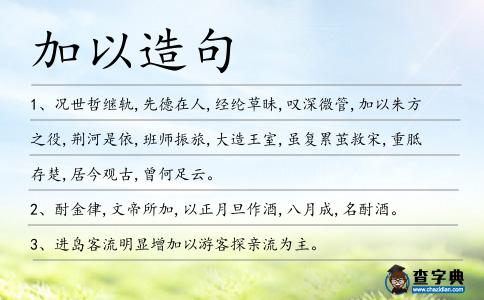 加以造句