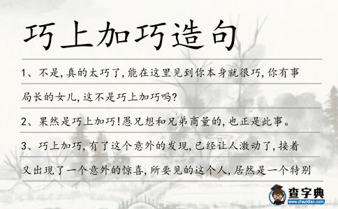 巧上加巧造句