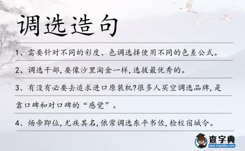 調(diào)選造句