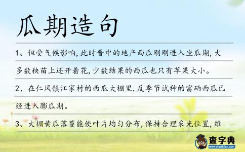 瓜期造句