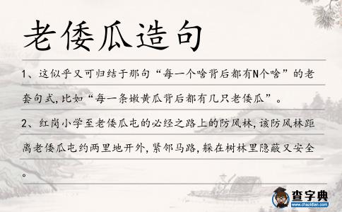 老倭瓜造句