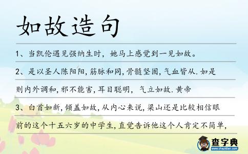 如故造句