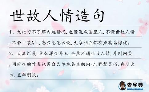 世故人情造句
