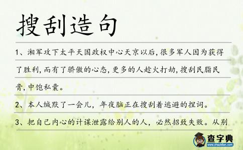 搜刮造句