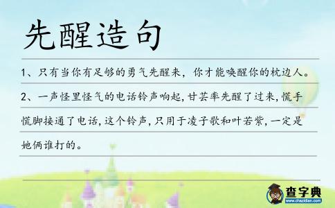 先醒造句