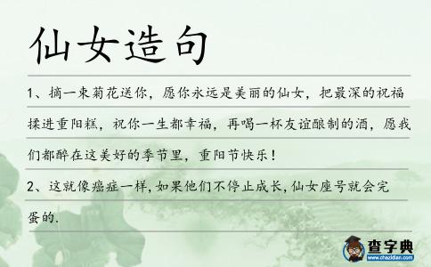 仙女造句