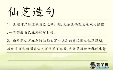仙芝造句
