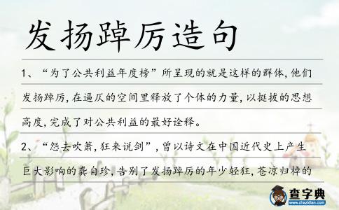 發揚踔厲造句