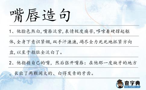 嘴唇造句