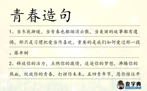 青春造句