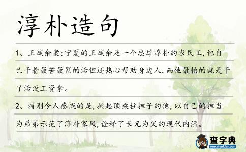 淳樸造句