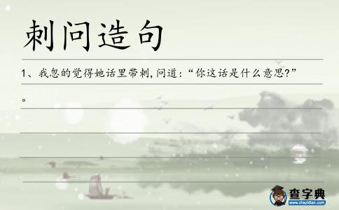 刺問造句