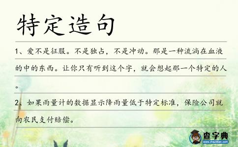 特定造句
