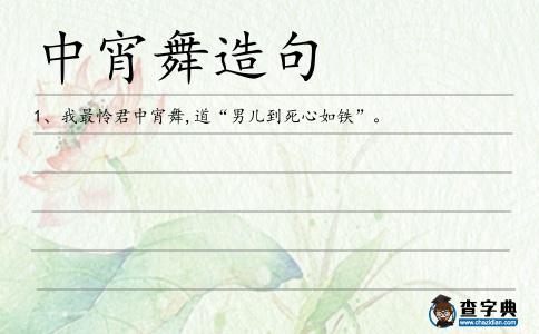 中宵舞造句