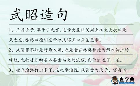 武昭造句