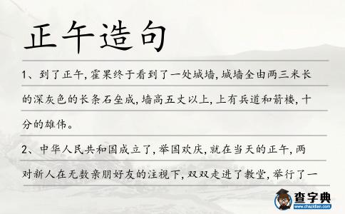 正午造句