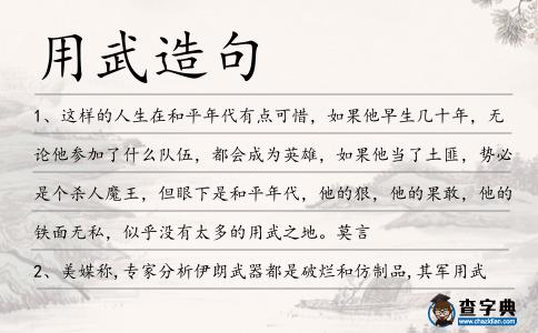 用武造句