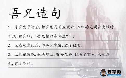 吾兄造句