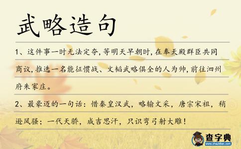 武略造句