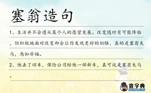 塞翁造句