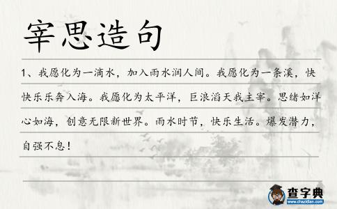 宰思造句