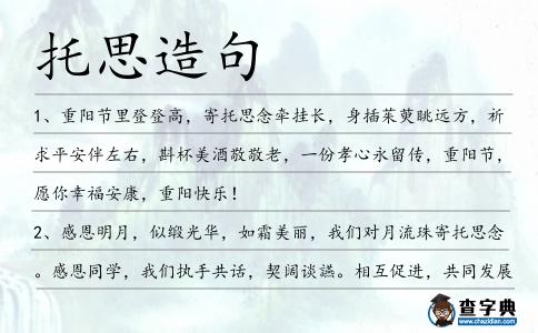 托思造句