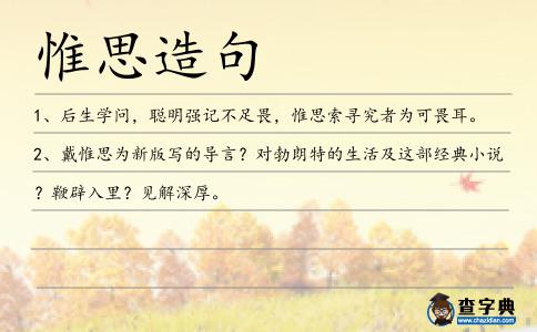惟思造句