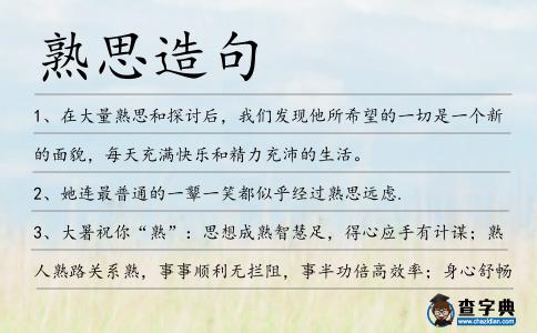 熟思造句
